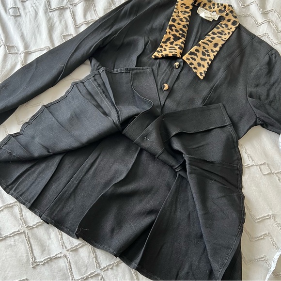 vintage leopard print collar button blouse - Picture 8 of 13